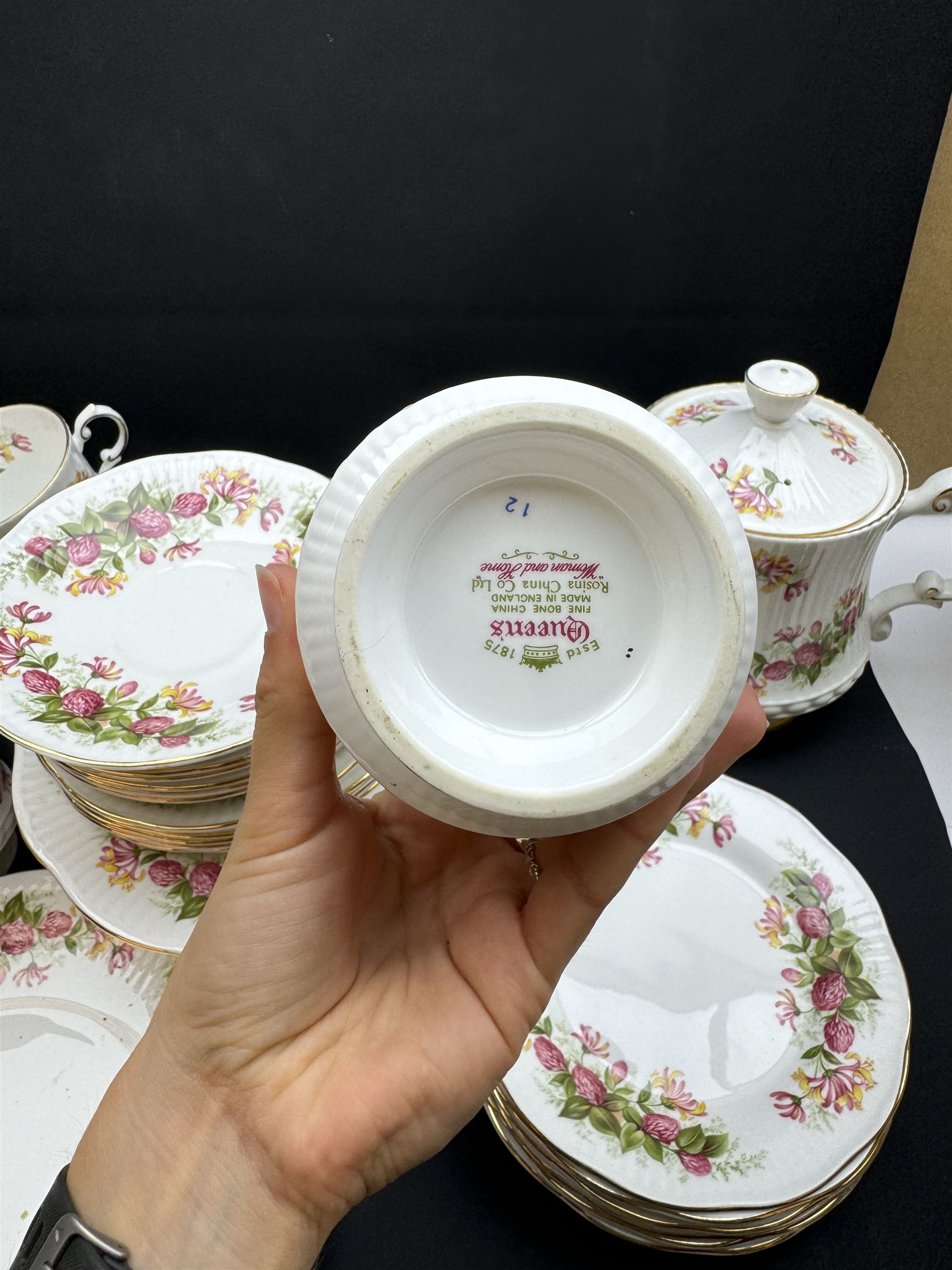 Queens, Woman & Home pattern tea service, including teapot, milk jug, seven teacups etc 