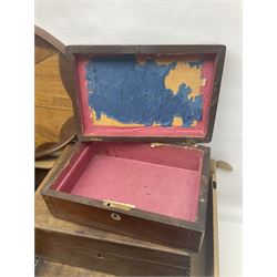 Wooden boxes, writing slopes and a tray for restoration