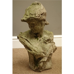  Composite stone bust of a classical woman, H50cm  