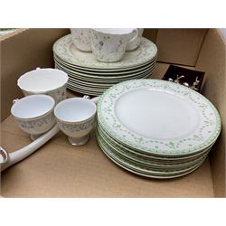 Collection of tea and dinnerwares to include Wedgwood Campion, etc in five boxes 