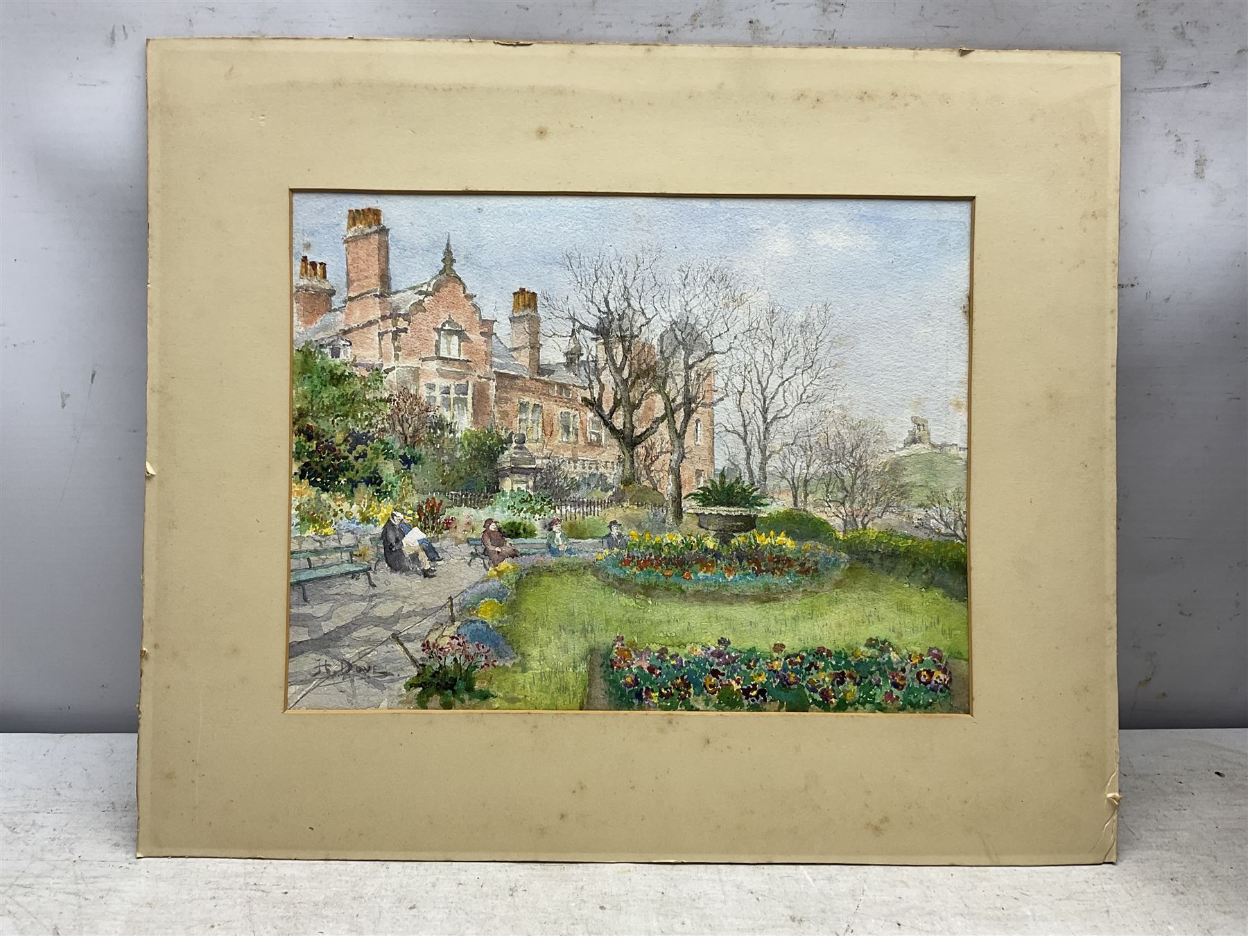 Harry Dove (British 19th/20th century): Scarborough Town Hall, watercolour signed 26cm x 34cm