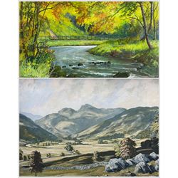 John H Capstick (British 20th century): 'The * Vale', oil on board signed, indistinctly ti...