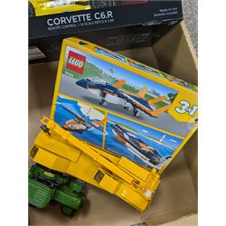 Boxed Lego Creator 3-in-1 set, no. 31126, together with an remote control 1:18 Corvette C6.R and two diecast vehicles