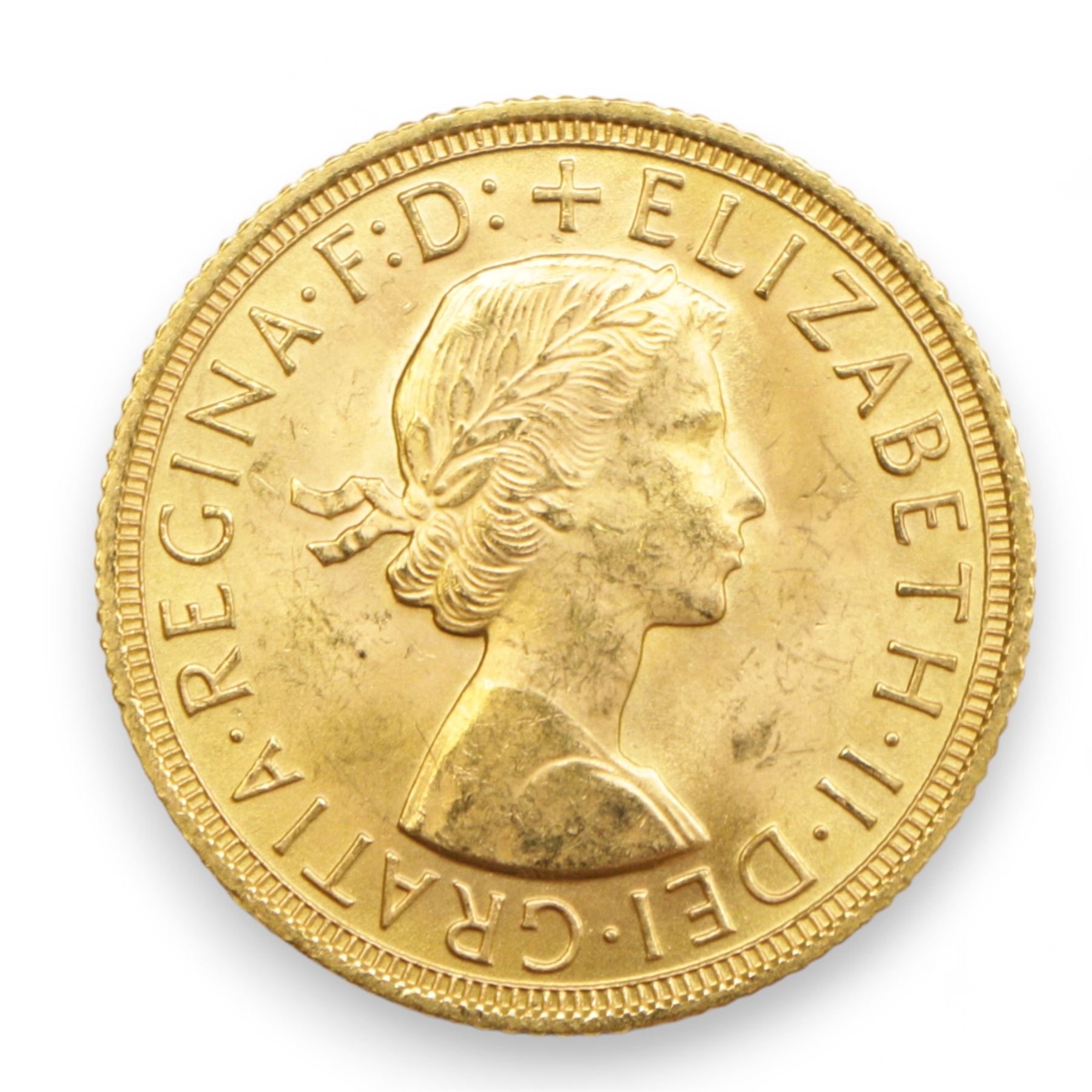 Queen Elizabeth II 1959 gold full sovereign coin