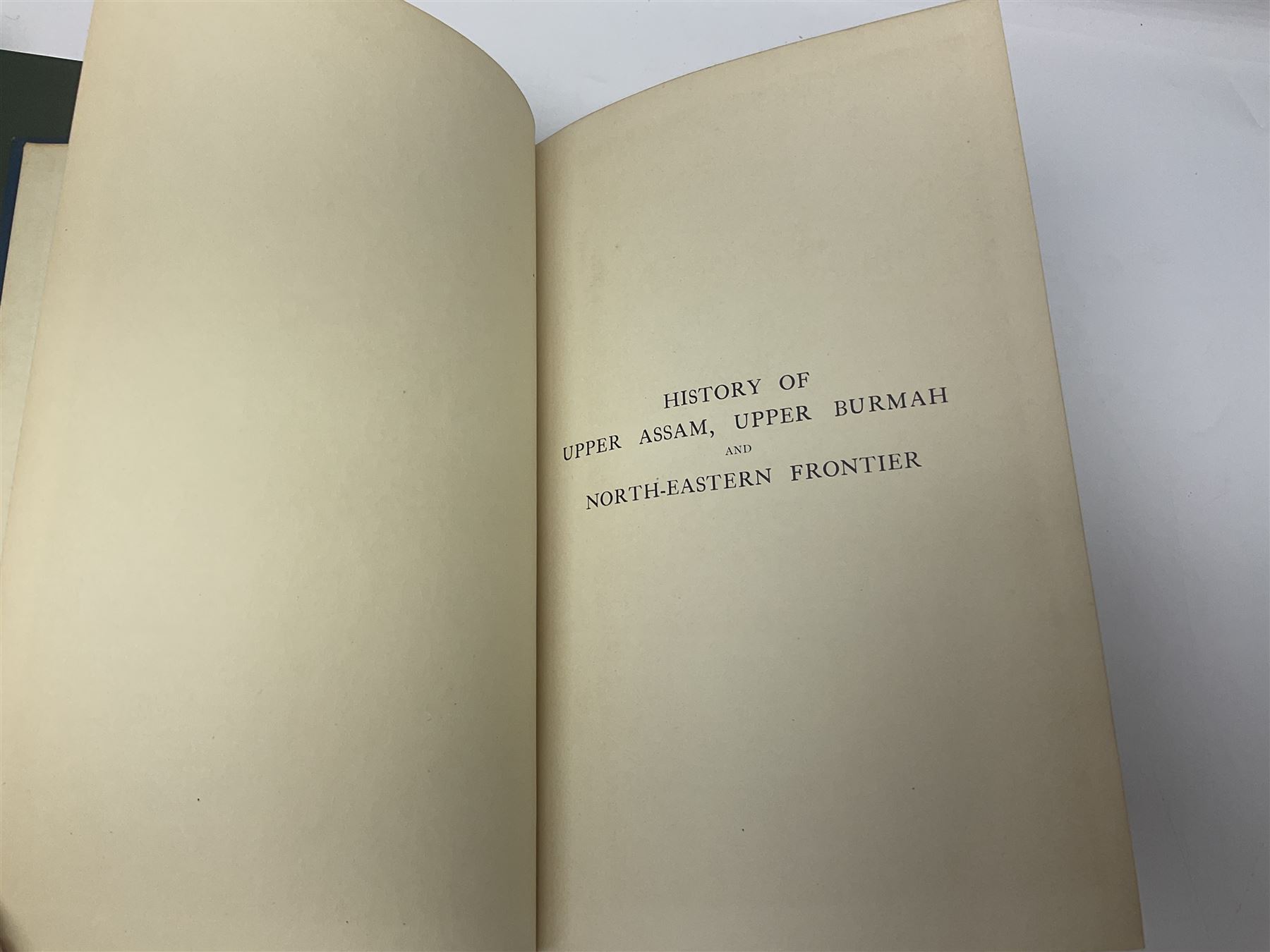Burma and North East India - twenty books including The Burmese Empire by Father Sangermano. 1893; My Three Years in Manipur by Ethel St. Clair Grimwood. 1892; Shans at Home by Mrs. Leslie Milne. 1910; Four Years in Upper Burma by W.R. Winston. 1892; The Soul of People by H. Fielding. 1898; History of Upper Assam, Upper Burmah and North-Eastern Frontier by L.W. Shakespear. 1914; and fourteen others (20)
