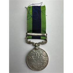 King George V India General Service Medal named to '...RFMN. PARMANSING GURUNG 2-8...' with Waziristan 1921-24  bar