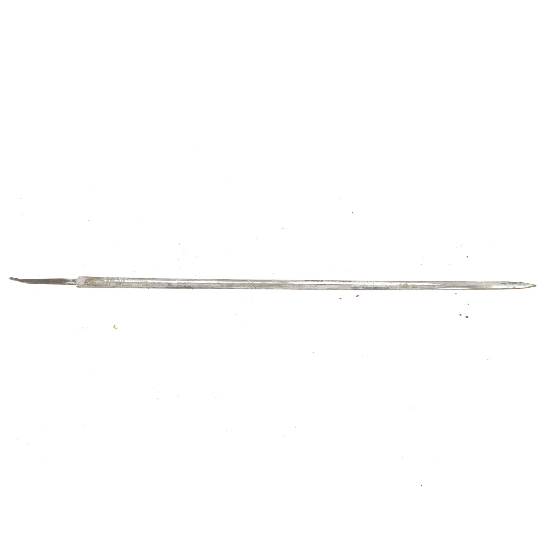 Austrian court sword blade, circa 1900, single edge blade engraved with foliate scrolls, L88cm  