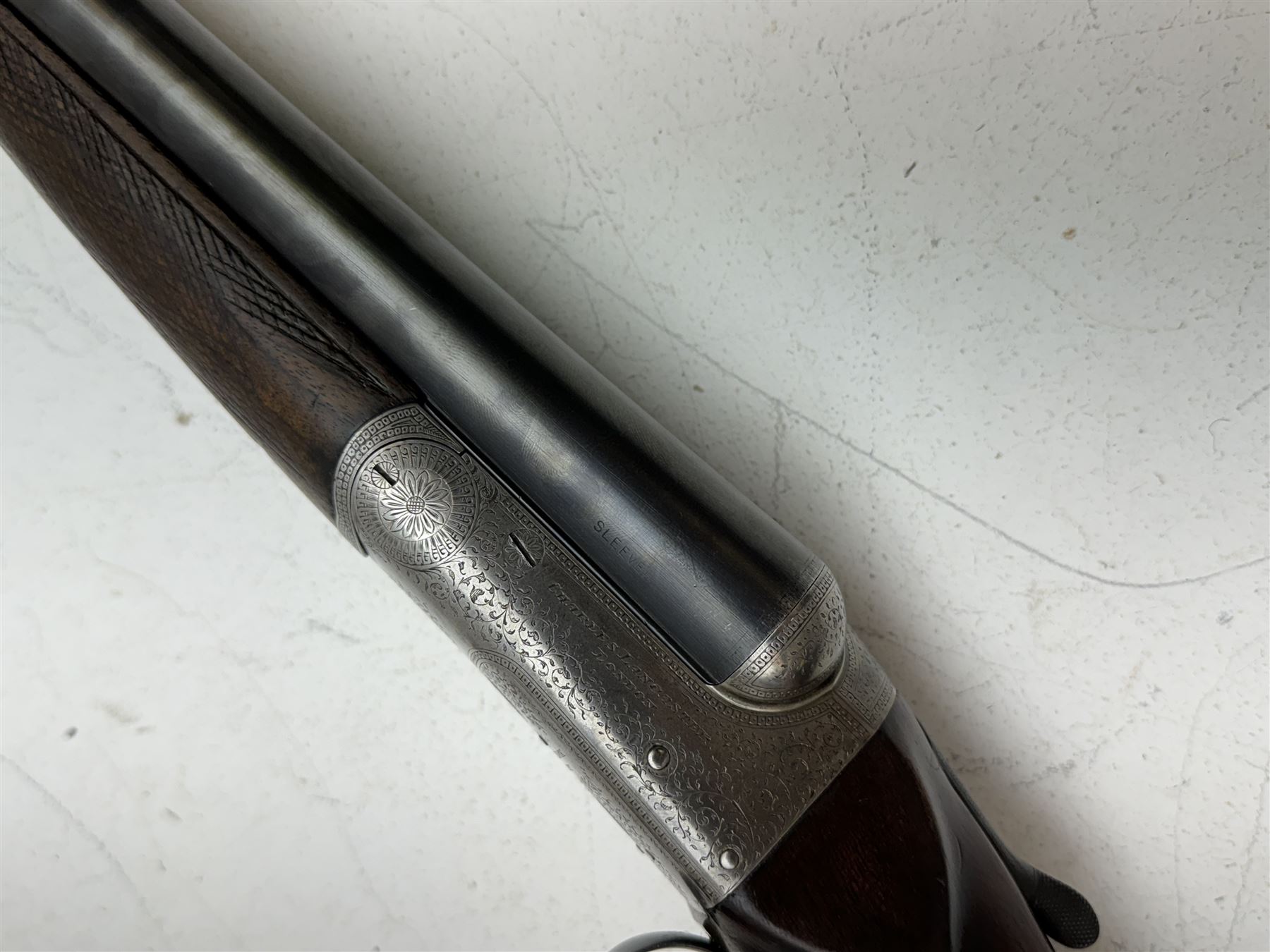 SHOTGUN CERTIFICATE REQUIRED - Charles Lancaster, 12 bore side by side shotgun, 66cm (26