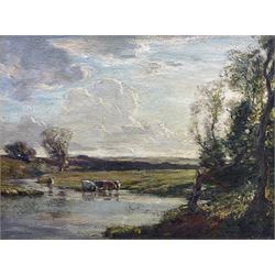 Arthur A Friedenson (Staithes Group 1872-1955): Cattle by the Riverside, oil on canvas signed and dated 1915, 45cm x 59cm 
Provenance: private collection, purchased David Duggleby Ltd 9th December 2013 Lot 214