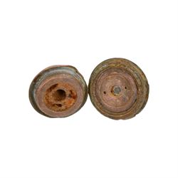 WWI, interwar and WWII, German, British and possible French, relic artillery shell fuses, together with inert shell and bullets 