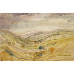 Mary Ann Lord (Yorkshire 1931-): The Yorkshire Moors, watercolour signed 23cm x 33cm