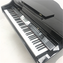 Minster Pianos Grand 500 lacquered electric mini grand piano (W148cm, H95cm, D95cm) and stool 