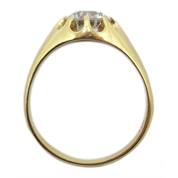  Gold round brilliant cut single stone diamond ring, stamped 18ct, diamond approx 1.90 carat  