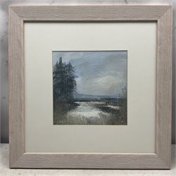 Peter Hodson (British Contemporary): Landscapes across Norfolk, three oils on board signed 22cm x 22cm (3)