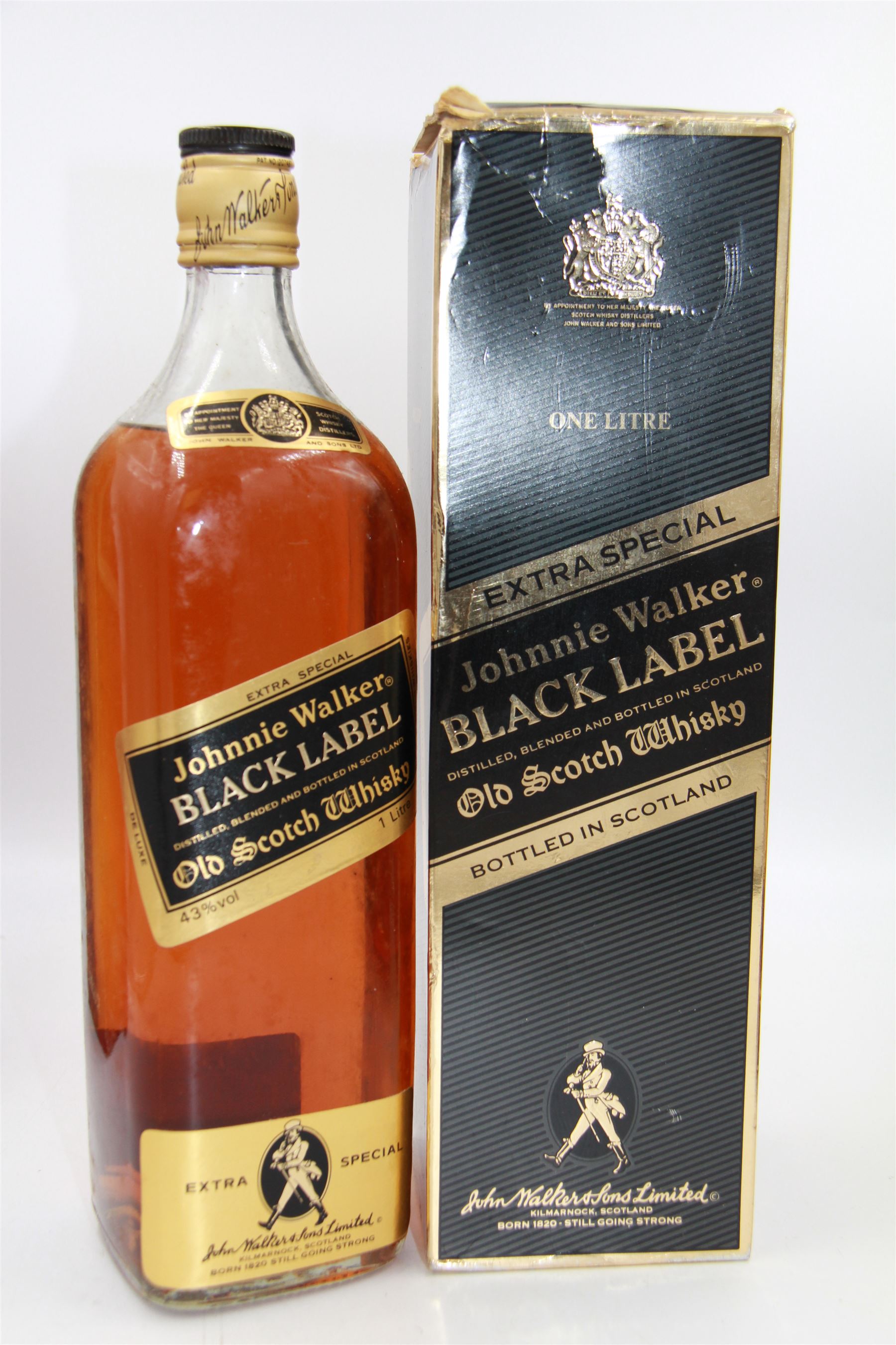 The Famous Grouse, Islay cask finished blended Scotch whisky 70cl 40%, Johnnie Walker, Black Label extra special blended Scotch whisky, 1L 43% and Johnnie Walker Red Label 75cl 40% (3) 