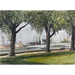 Frederick George Austin (British 1902-1990): 'Wandsworth Park', watercolour signed, titled...