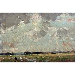 Kershaw Schofield (British 1872-1941): Sky Study, oil on panel unsigned 12cm x 18cm