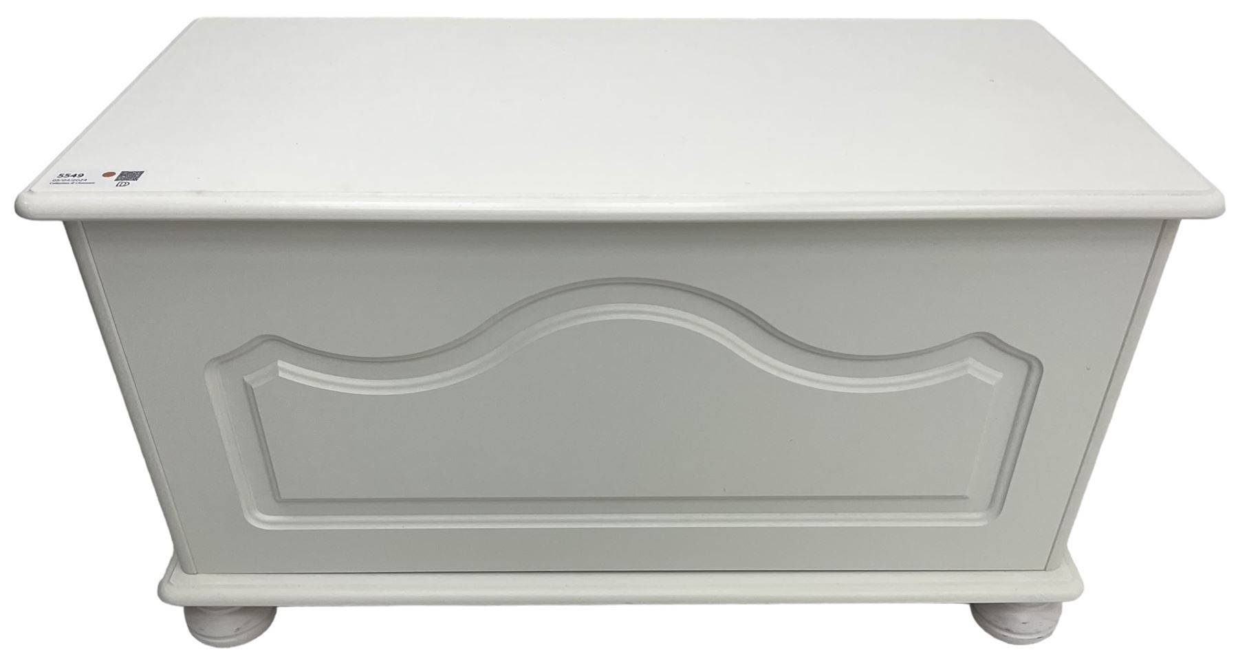 White painted blanket box