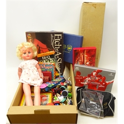 Arsenal Official Membership packs for 2006-07, 2007/08, 2008/09, 2009/10, tin plate xylophone, vintage Beetle Drive game, boxed, plastic Disney characters, Doll with box and other similar items   