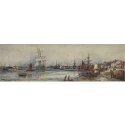 Thomas Bush Hardy RA RBA (British 1842-1897): 'The Harbour - Littlehampton', watercolour s...