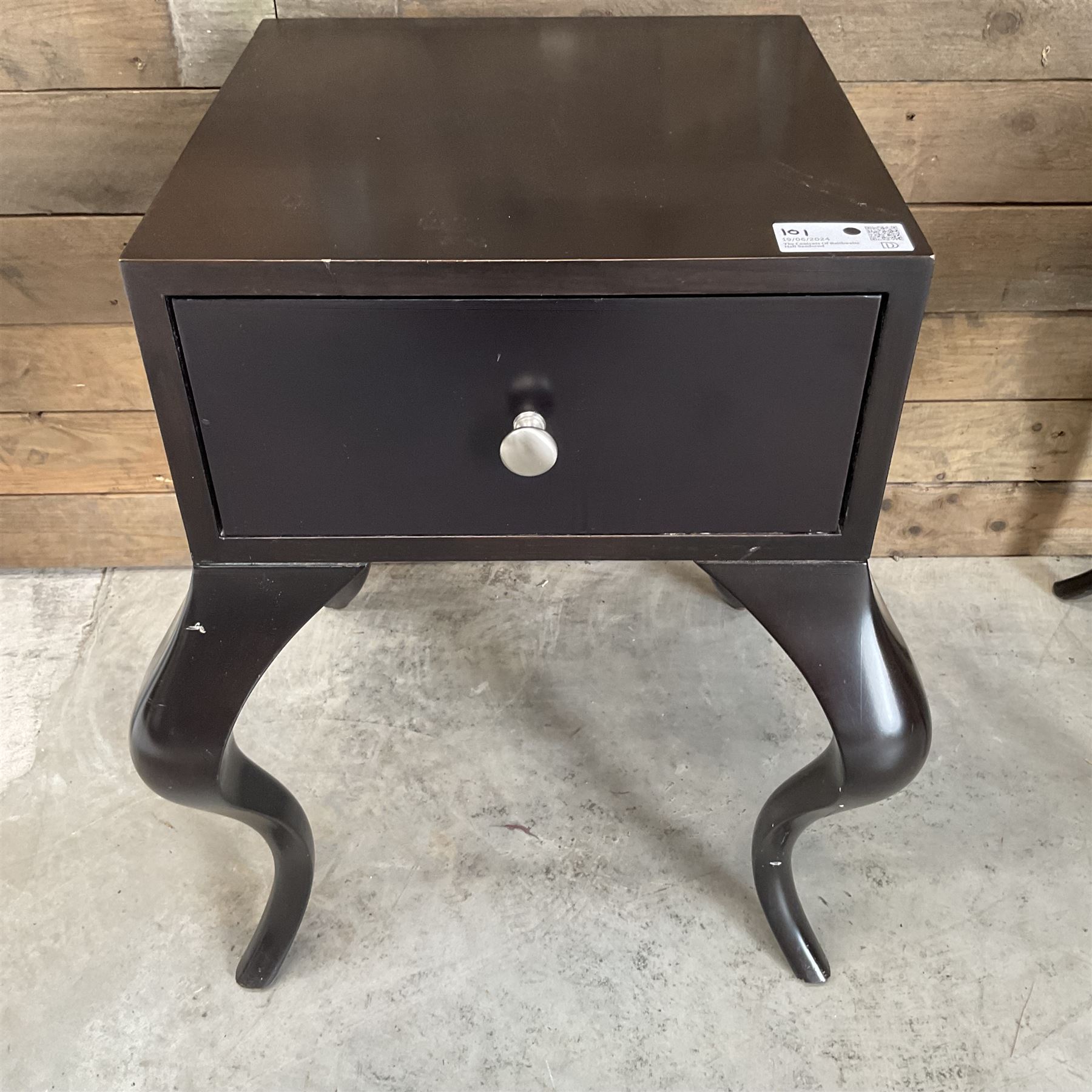 4 x rosewood finish bedside chest, single soft close drawer