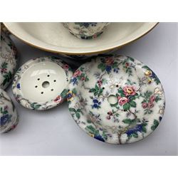 Crown Ducal chintz wash set including jug, wash bowl, chamber pot, etc